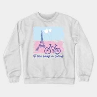 Biking In Paris Crewneck Sweatshirt